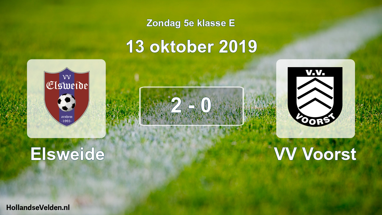 Total number of matches played: Elsweide - VV Voorst 2 - 0 (13 October 2019)