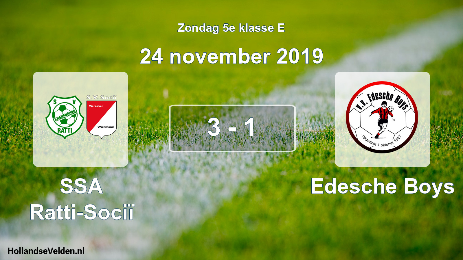Total number of matches played: SSA Ratti-Sociï - Edesche Boys 3 - 1 (24 November 2019)