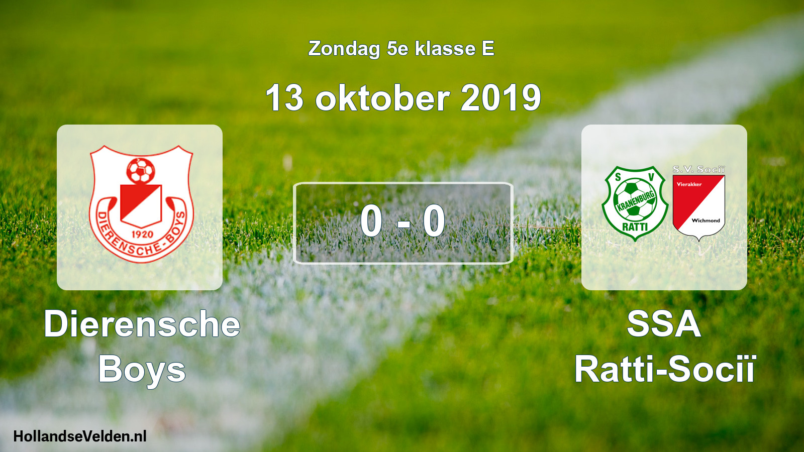Total number of matches played: Dierensche Boys - SSA Ratti-Sociï 0 - 0 (13 October 2019)