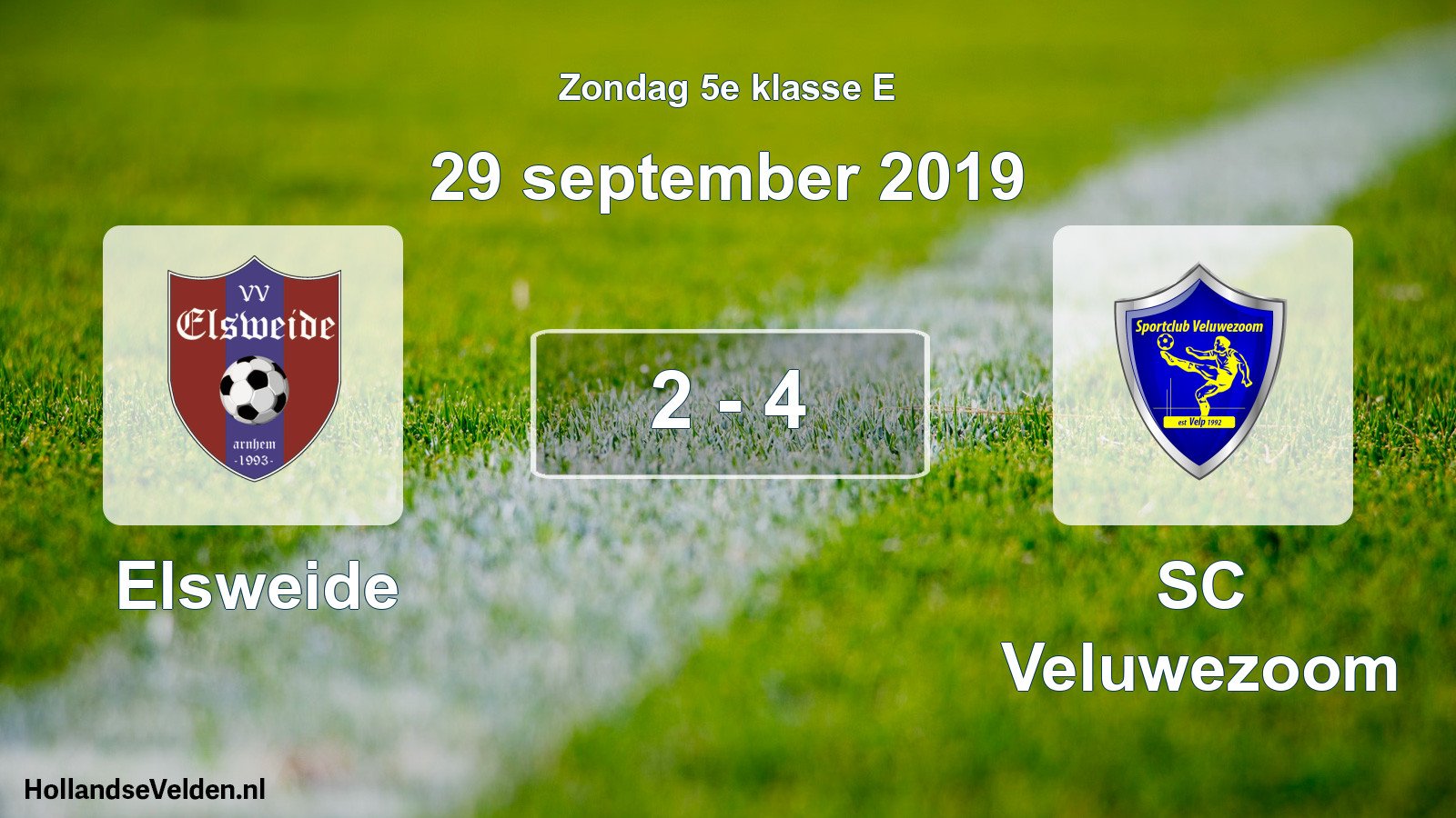 Total number of matches played: Elsweide - SC Veluwezoom 2 - 4 (29 September 2019)