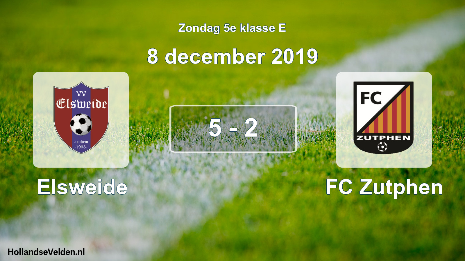 Total number of matches played: Elsweide - FC Zutphen 5 - 2 (8 December 2019)