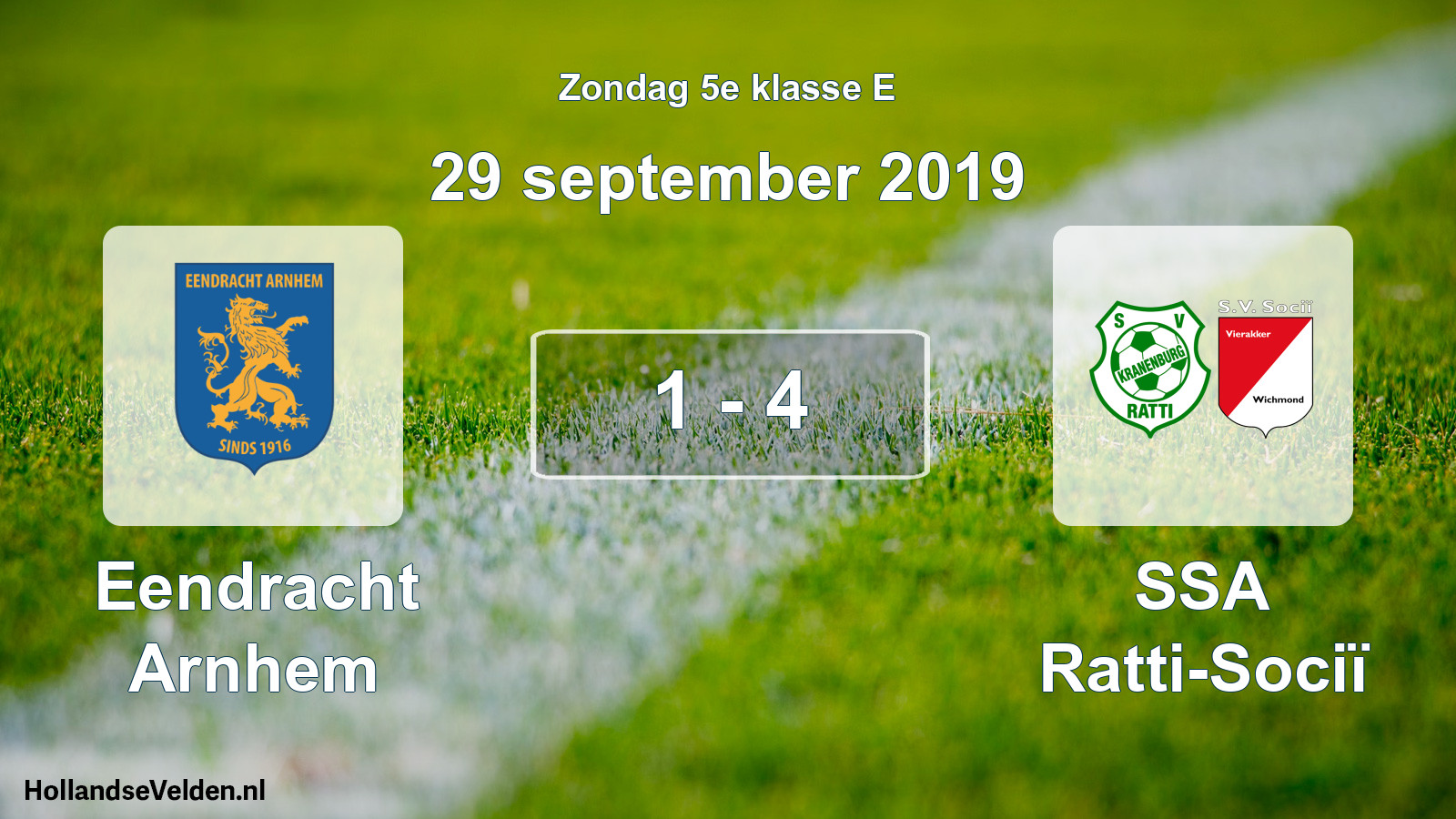 Total number of matches played: Eendracht Arnhem - SSA Ratti-Sociï 1 - 4 (29 September 2019)