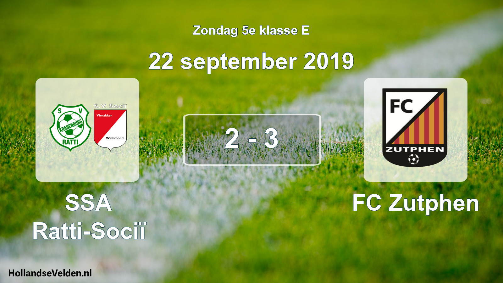 Total number of matches played: SSA Ratti-Sociï - FC Zutphen 2 - 3 (22 September 2019)