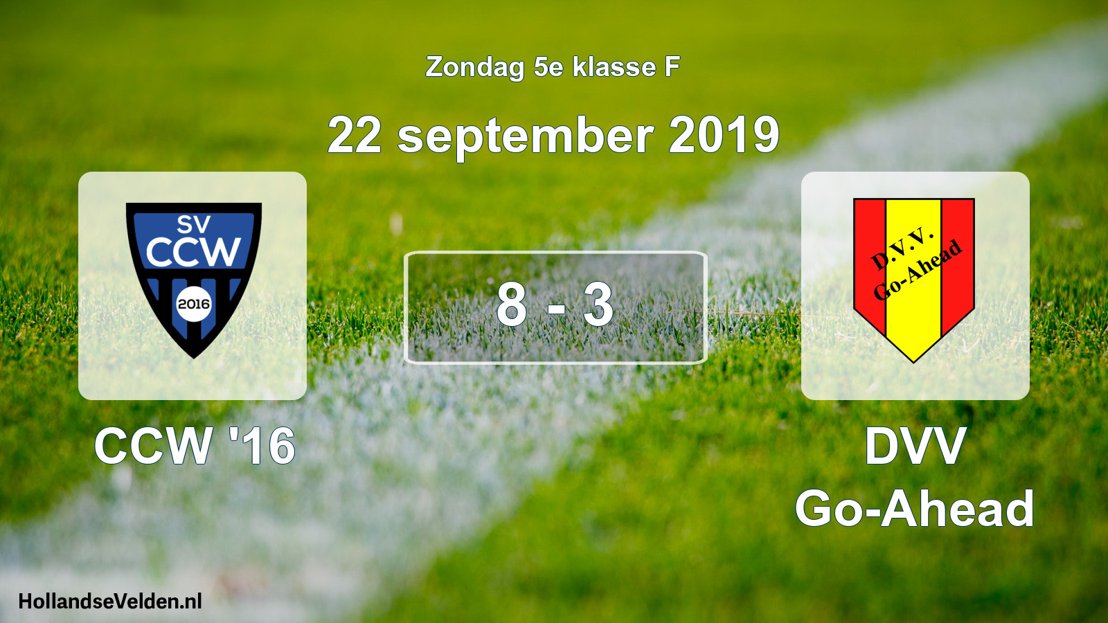 Total number of matches played: CCW '16 - DVV Go-Ahead 8 - 3 (22 September 2019)