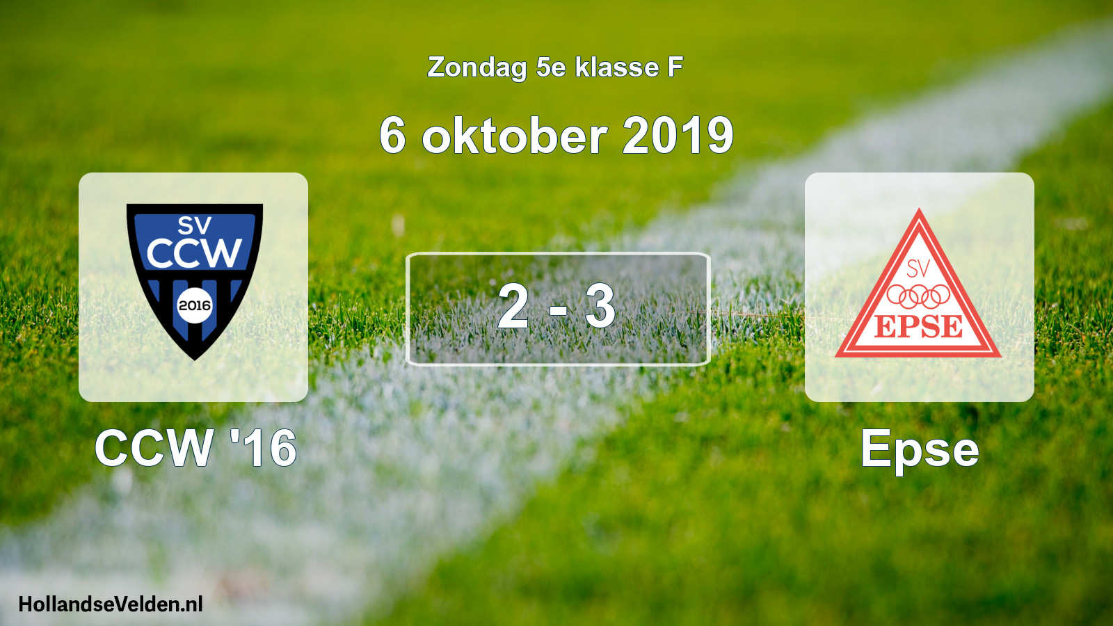 Total number of matches played: CCW '16 - Epse 2 - 3 (6 October 2019)