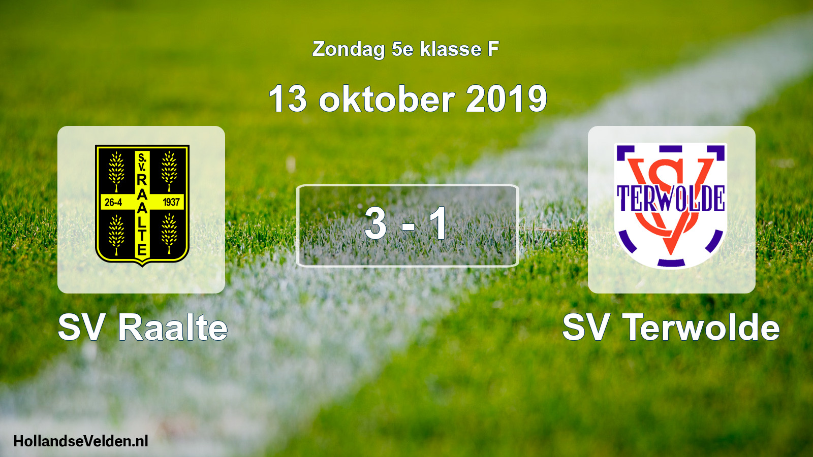 Total number of matches played: SV Raalte - SV Terwolde 3 - 1 (13 October 2019)