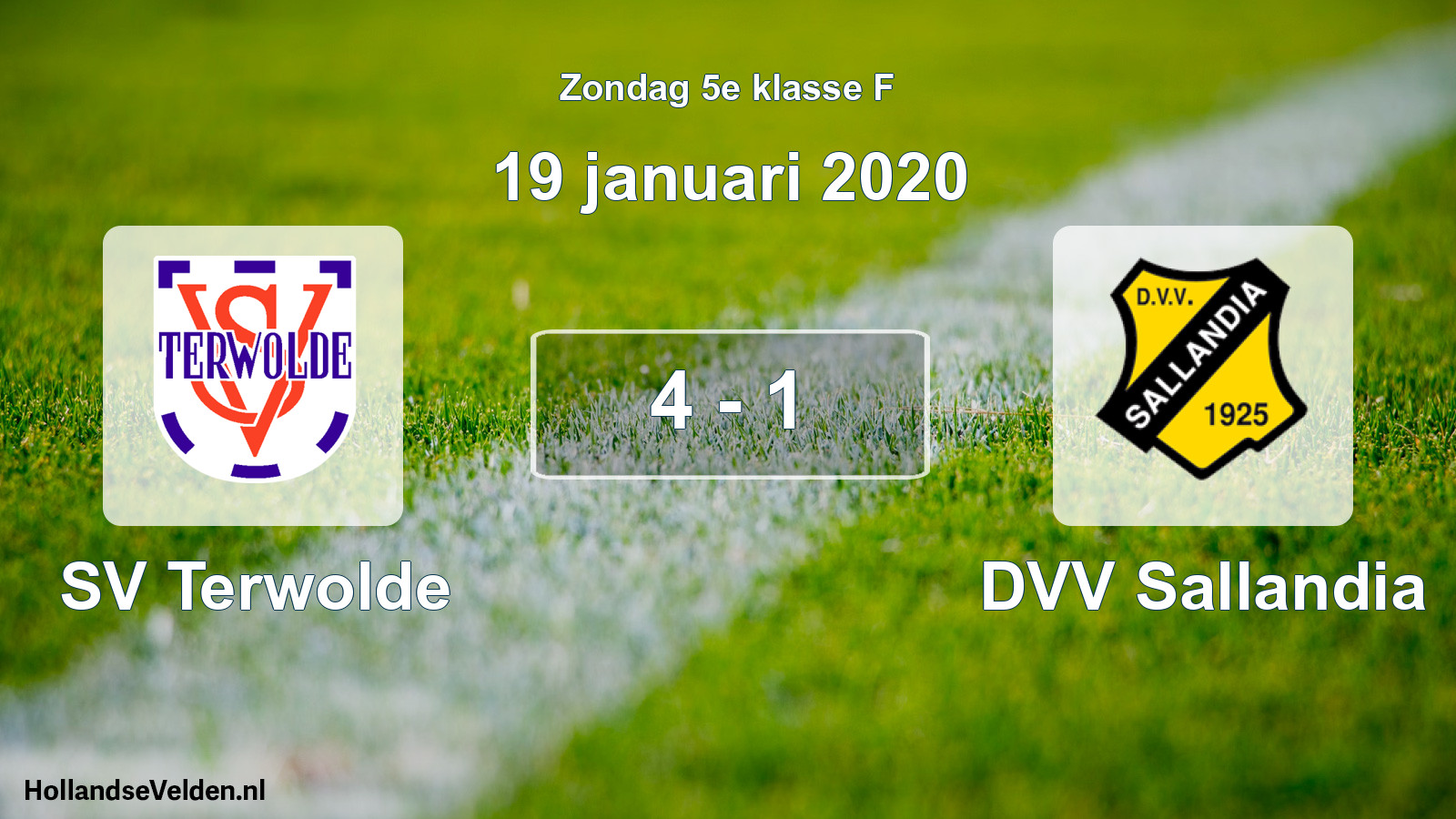Total number of matches played: SV Terwolde - DVV Sallandia 4 - 1 (19 January 2020)