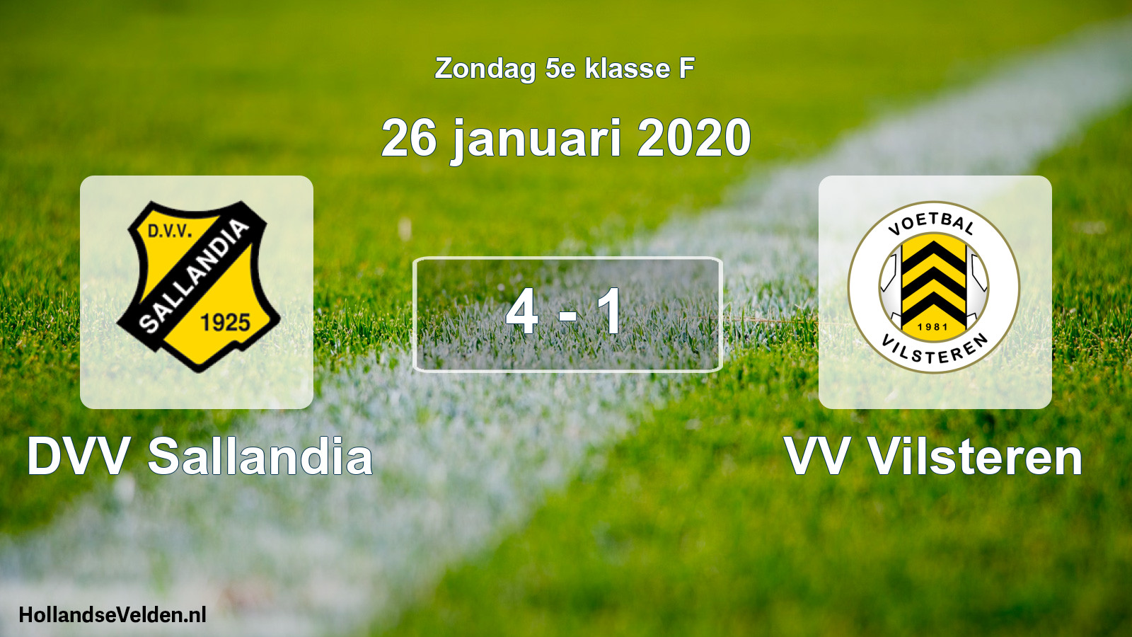 Total number of matches played: DVV Sallandia - VV Vilsteren 4 - 1 (26 January 2020)
