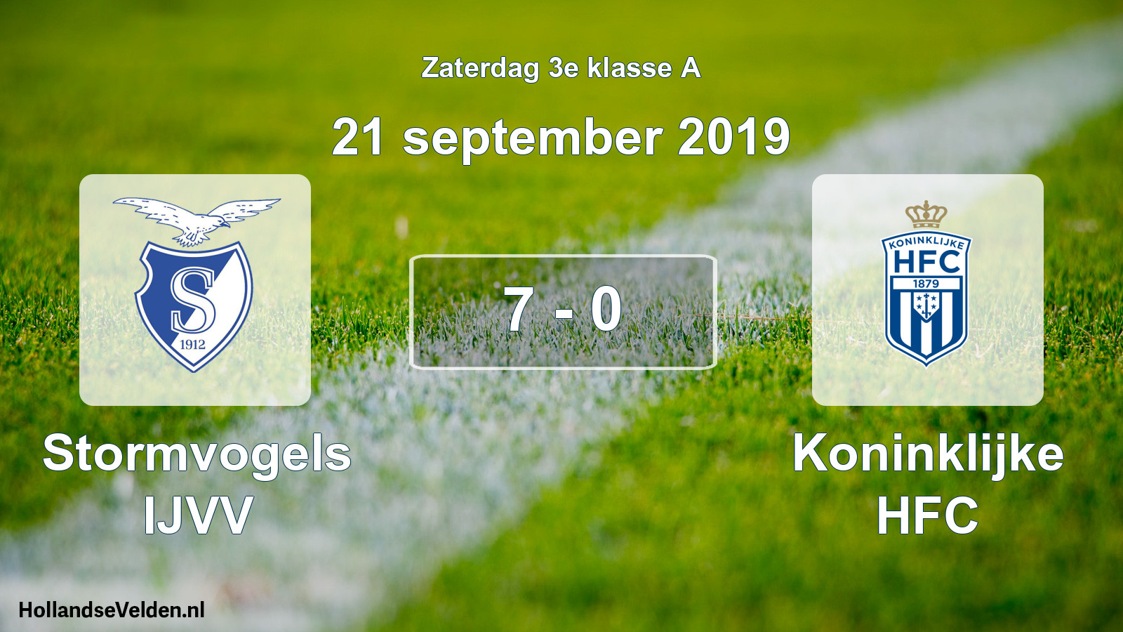 Total number of matches played: Stormvogels IJVV - Koninklijke HFC 7 - 0 (21 September 2019)