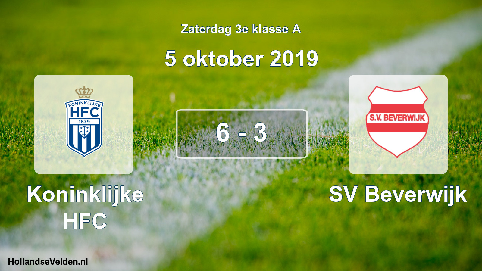 Total number of matches played: Koninklijke HFC - SV Beverwijk 6 - 3 (5 October 2019)