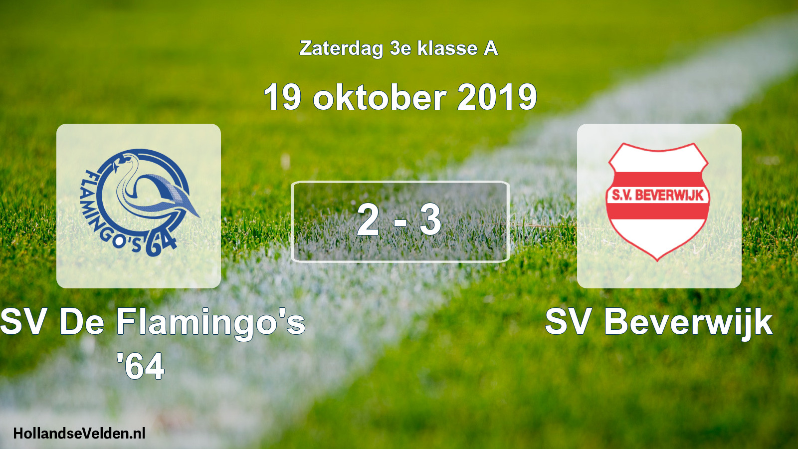Total number of matches played: ASV De Flamingo's '64 - SV Beverwijk 2 - 3 (19 October 2019)