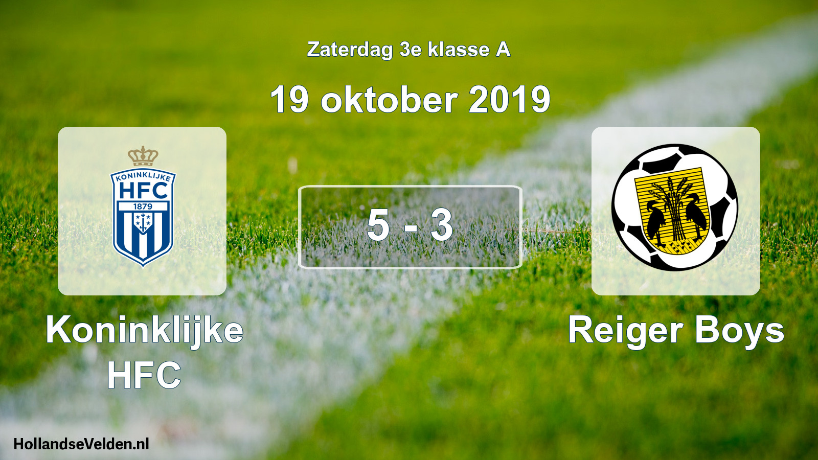 Total number of matches played: Koninklijke HFC - Reiger Boys 5 - 3 (19 October 2019)