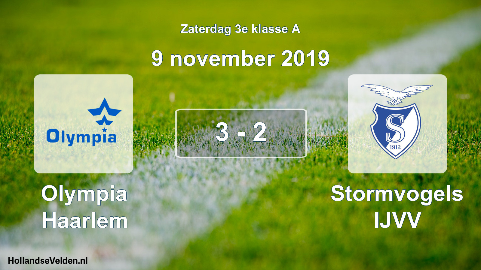 Total number of matches played: Olympia Haarlem - Stormvogels IJVV 3 - 2 (9 November 2019)