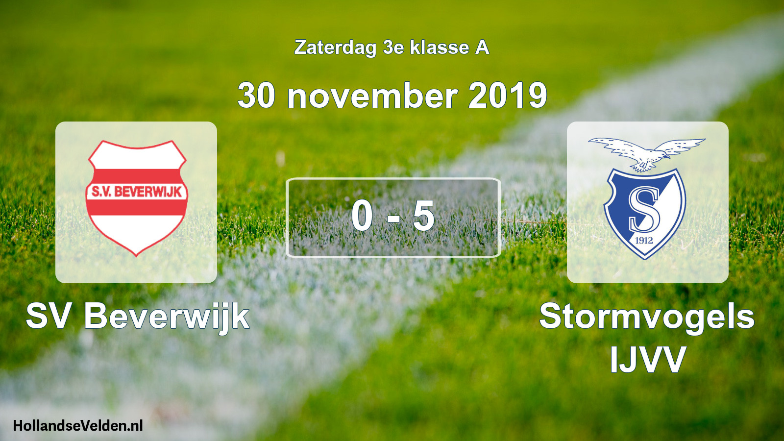 Total number of matches played: SV Beverwijk - Stormvogels IJVV 0 - 5 (30 November 2019)