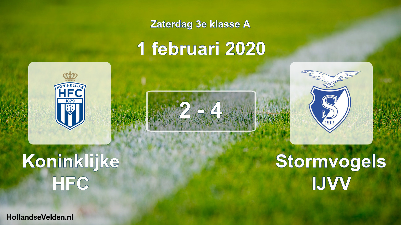 Total number of matches played: Koninklijke HFC - Stormvogels IJVV 2 - 4 (1 February 2020)