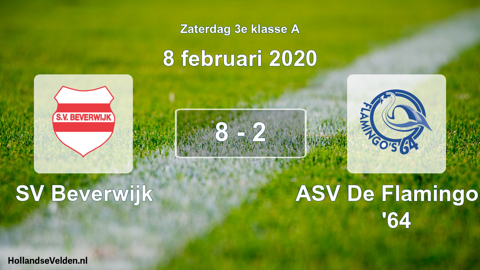Total number of matches played: SV Beverwijk - ASV De Flamingo's '64 8 - 2 (8 February 2020)