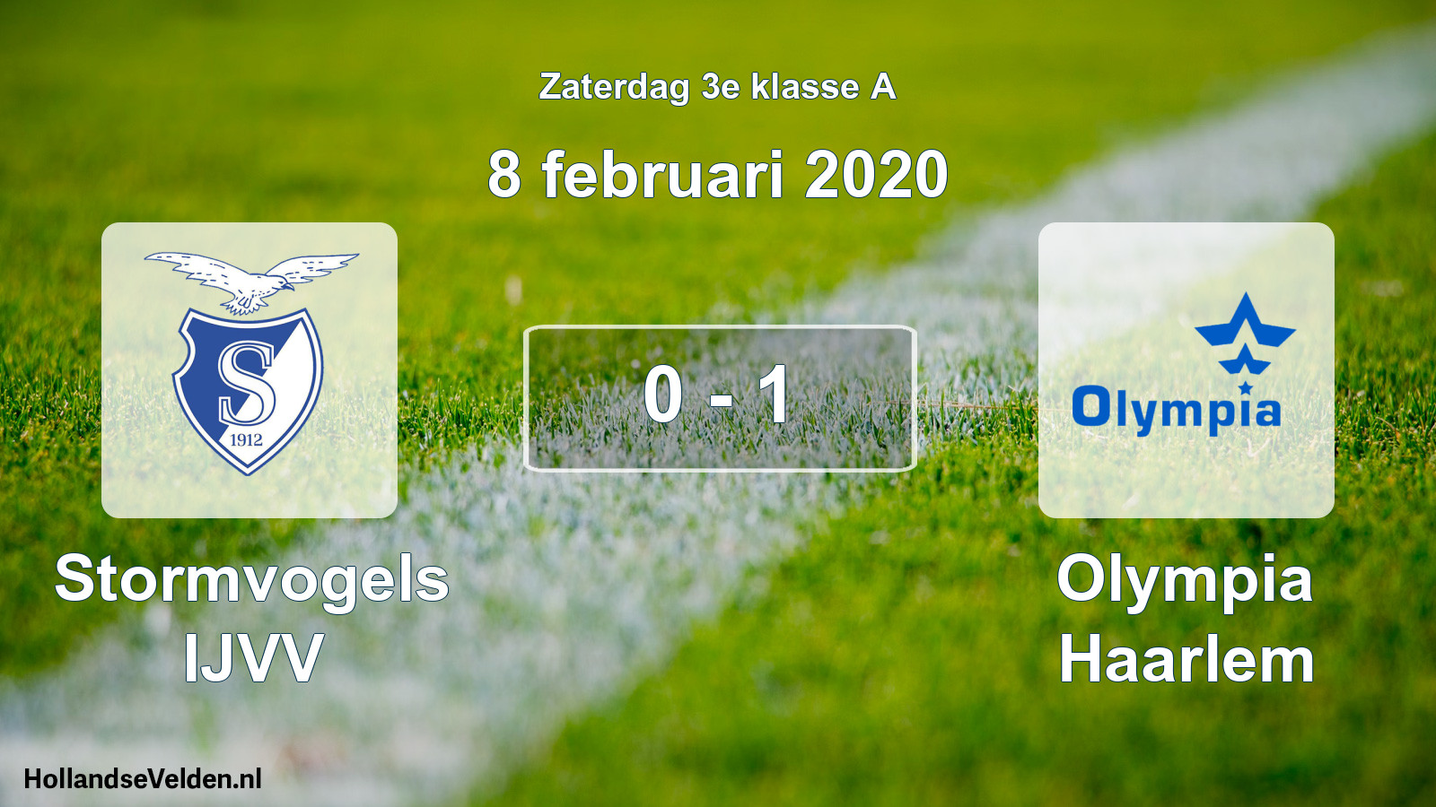 Total number of matches played: Stormvogels IJVV - Olympia Haarlem 0 - 1 (8 February 2020)