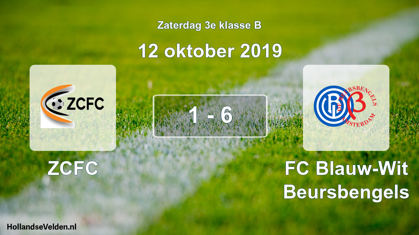 Total number of matches played: ZCFC - FC Blauw-Wit Beursbengels 1 - 6 (12 October 2019)