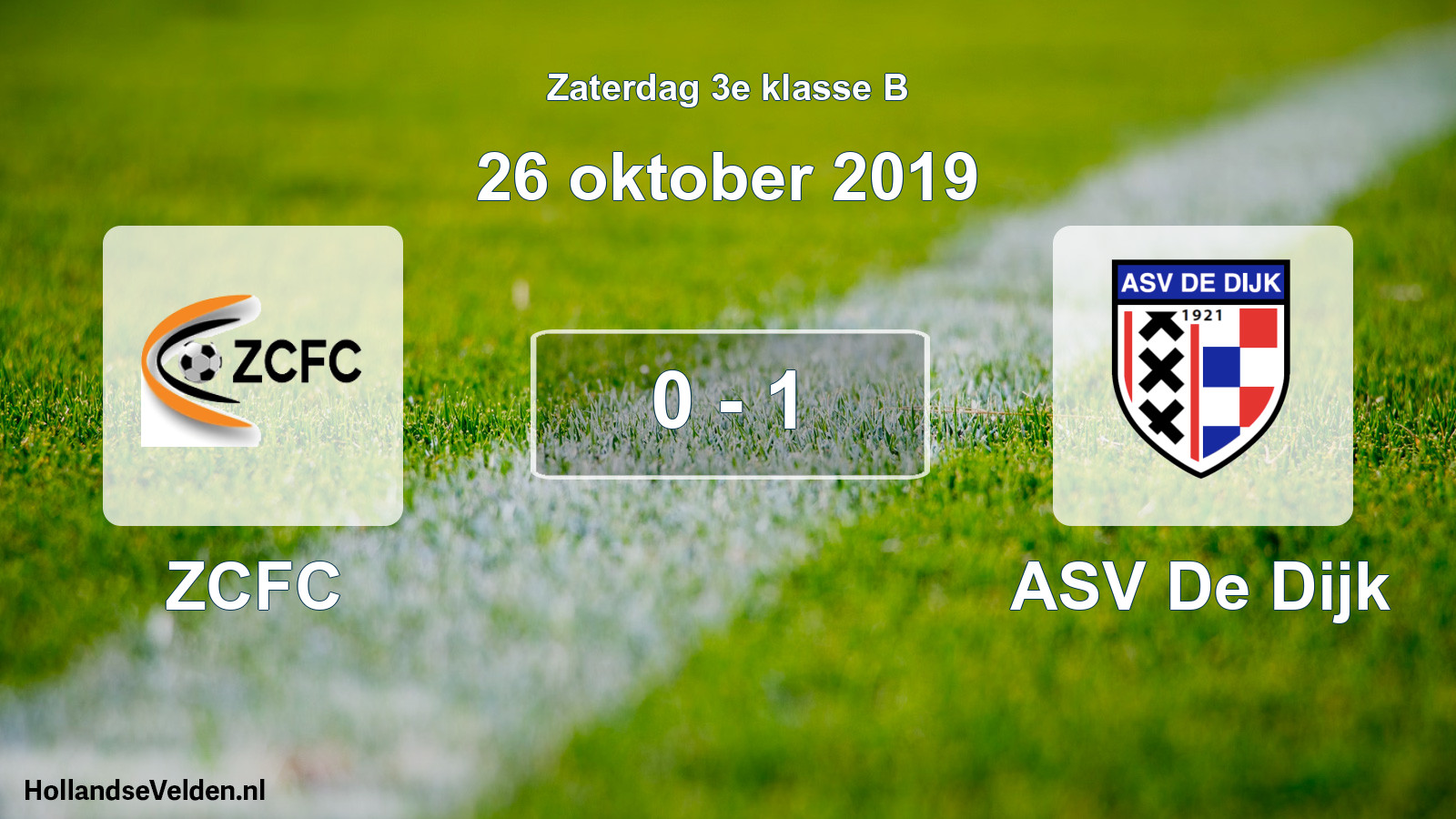 Total number of matches played: ZCFC - ASV De Dijk 0 - 1 (26 October 2019)