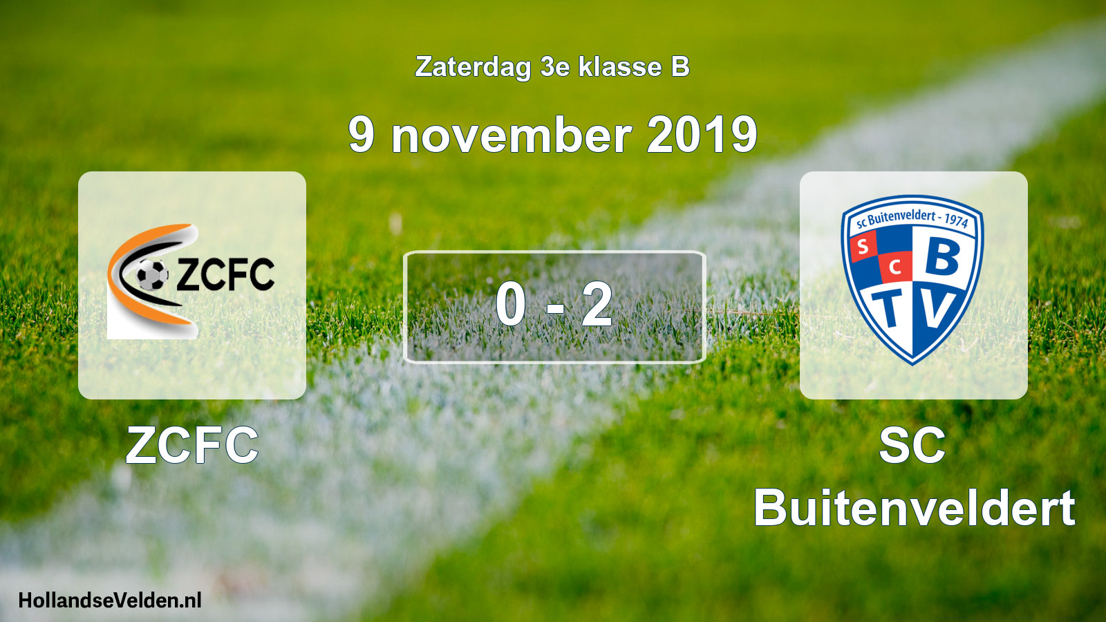 Total number of matches played: ZCFC - SC Buitenveldert 0 - 2 (9 November 2019)
