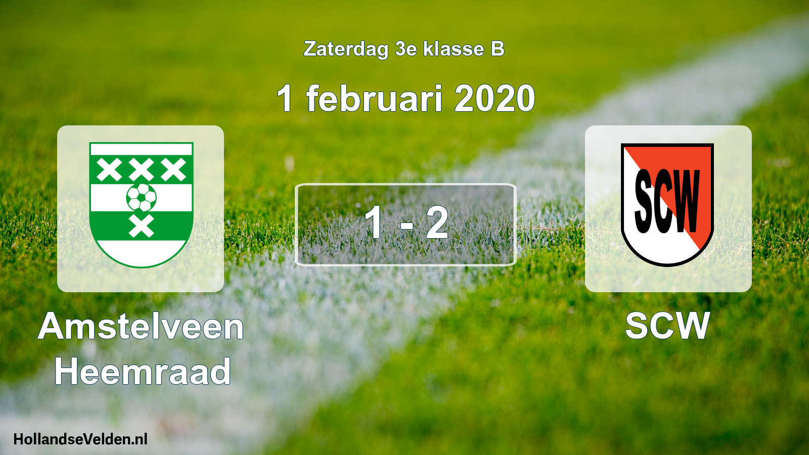 Total number of matches played: Amstelveen Heemraad - SCW 1 - 2 (1 February 2020)