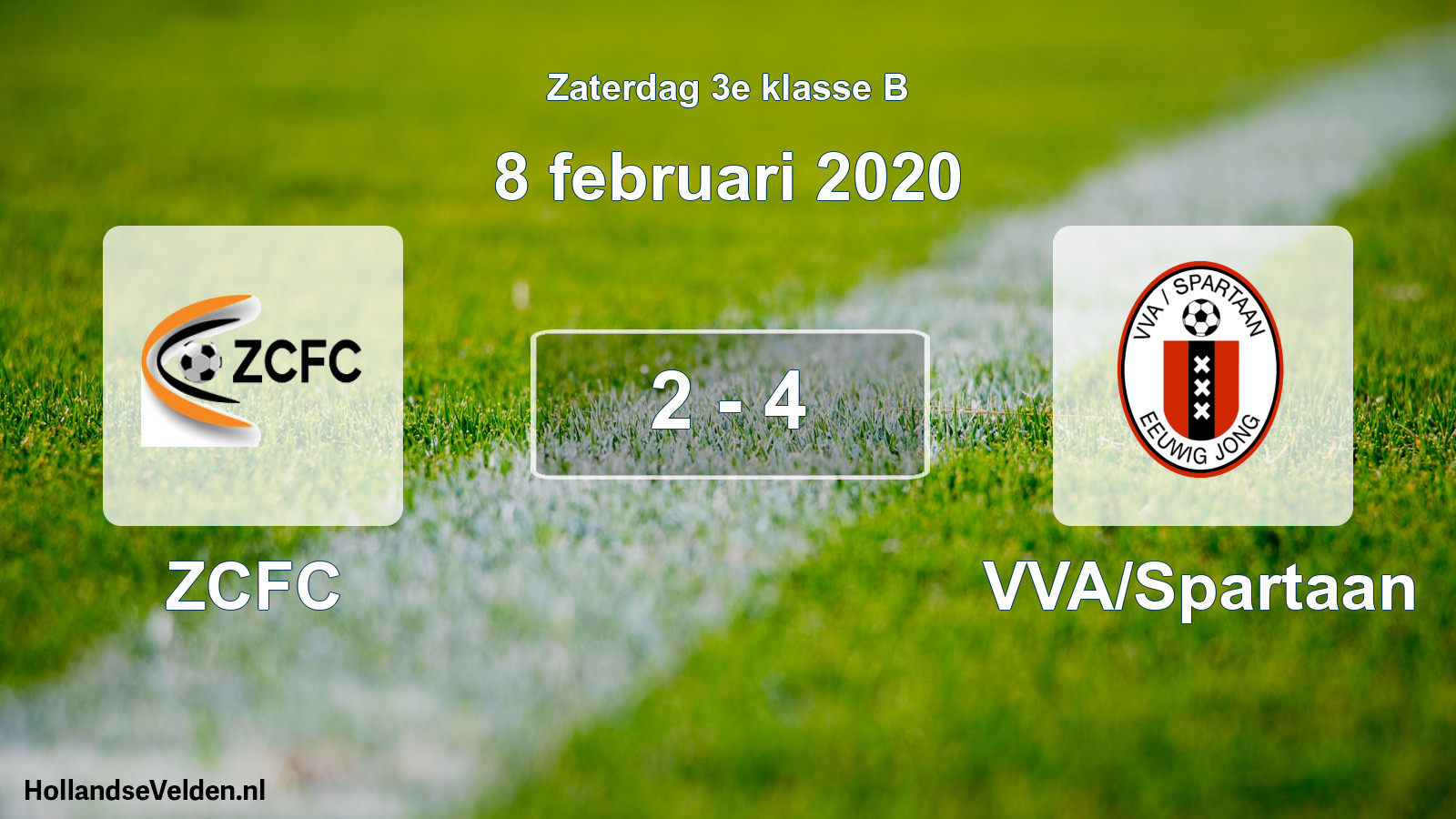 Total number of matches played: ZCFC - VVA/Spartaan 2 - 4 (8 February 2020)