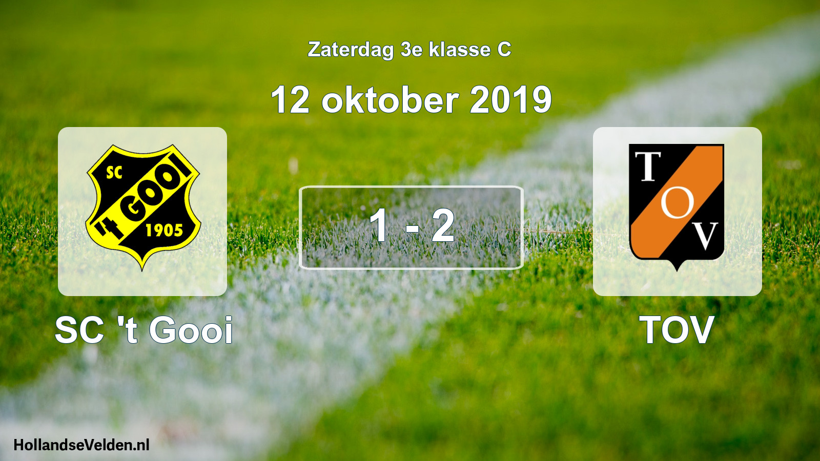 Total number of matches played: SC 't Gooi - TOV 1 - 2 (12 October 2019)