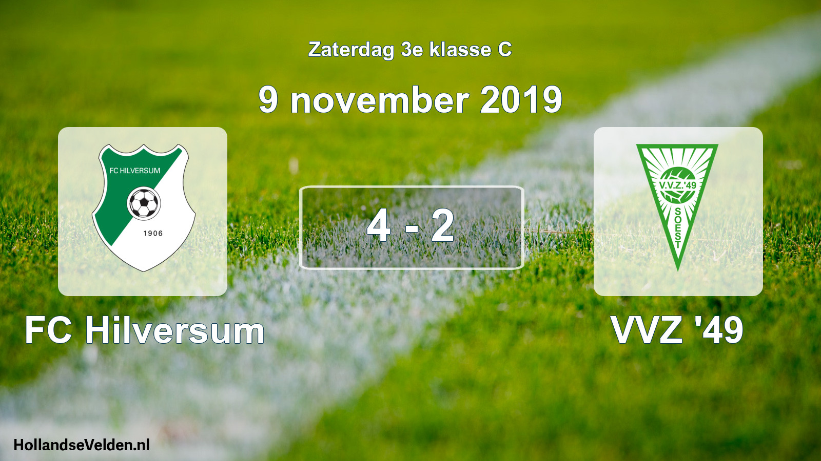 Total number of matches played: FC Hilversum - VVZ '49 4 - 2 (9 November 2019)