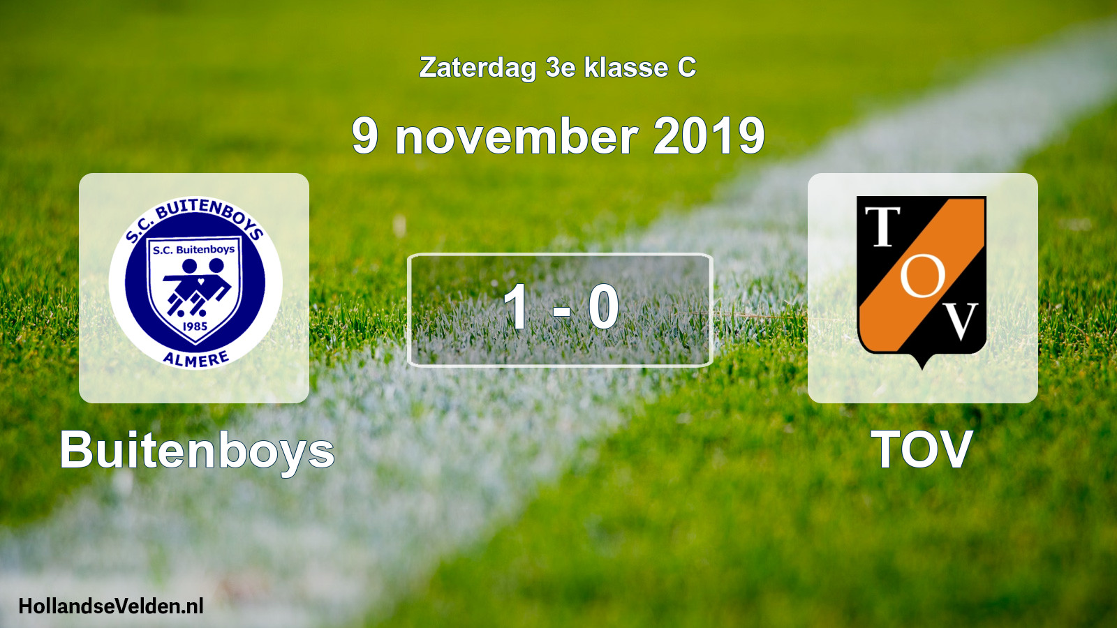 Total number of matches played: Buitenboys - TOV 1 - 0 (9 November 2019)