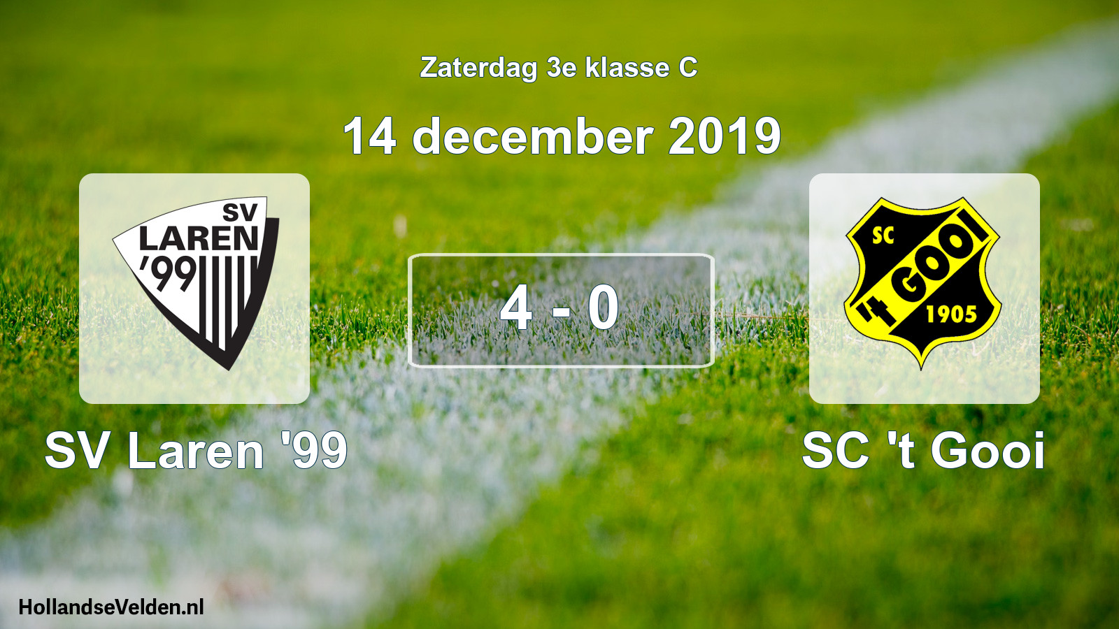 Total number of matches played: SV Laren '99 - SC 't Gooi 4 - 0 (14 December 2019)
