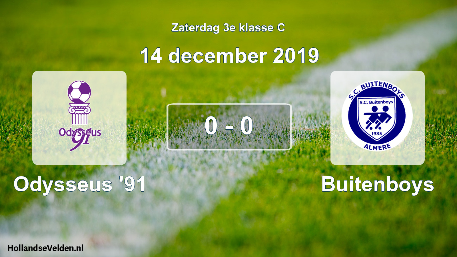 Total number of matches played: Odysseus '91 - Buitenboys 0 - 0 (14 December 2019)