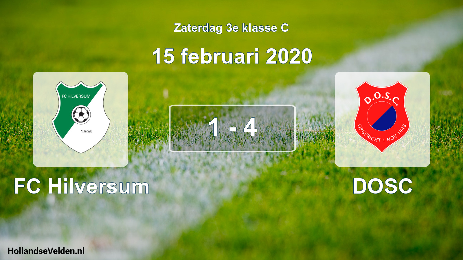 Total number of matches played: FC Hilversum - DOSC 1 - 4 (15 February 2020)