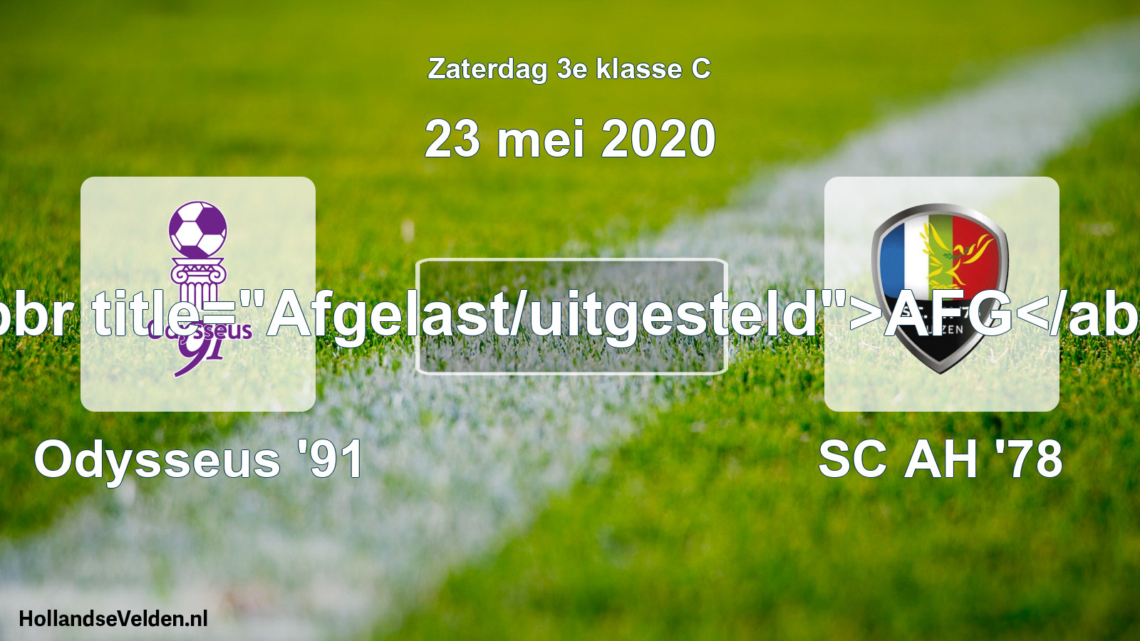Scheduled Match: Odysseus '91 - SC AH '78 (23 May 2020)