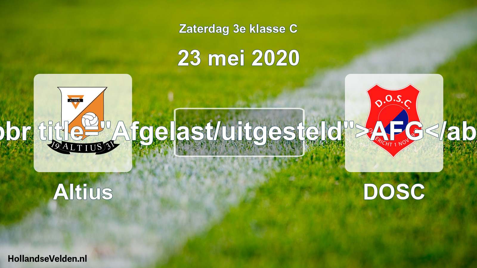 Scheduled Match: Altius - DOSC (23 May 2020)