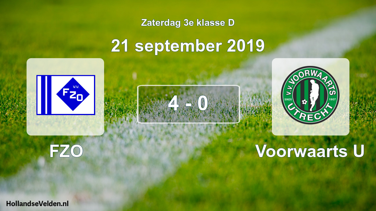 Total number of matches played: FZO - Voorwaarts U 4 - 0 (21 September 2019)