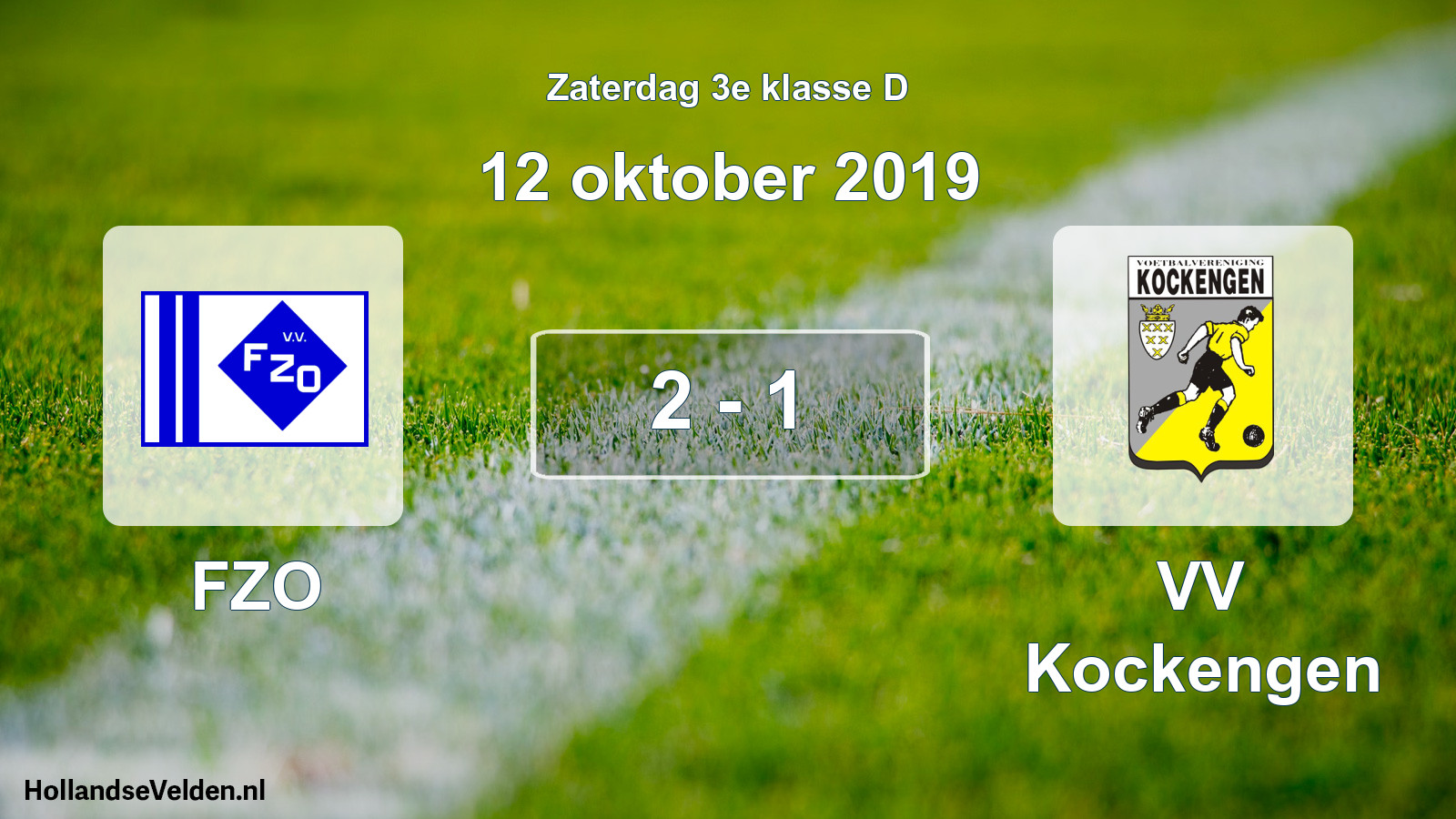 Total number of matches played: FZO - VV Kockengen 2 - 1 (12 October 2019)