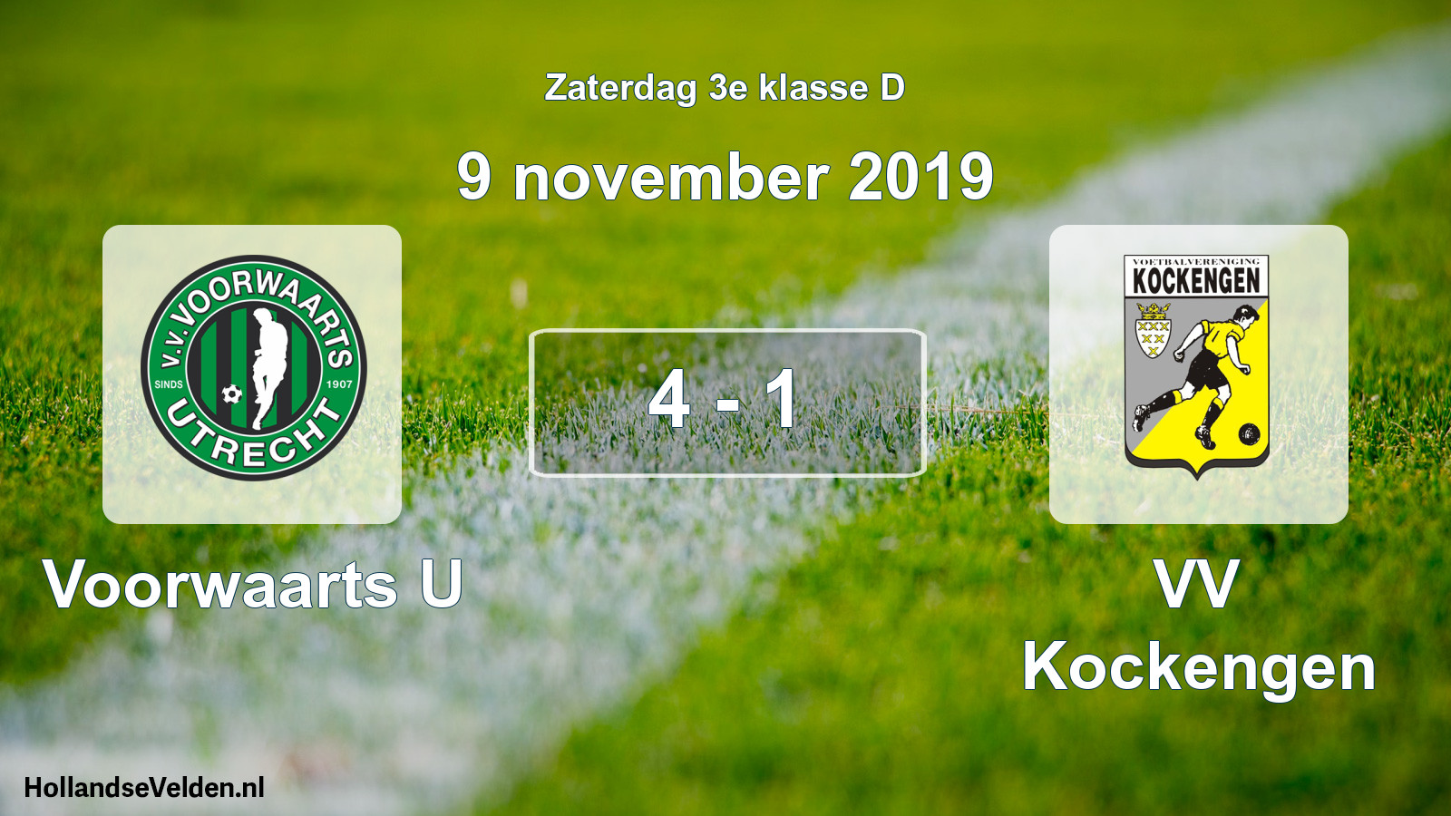 Total number of matches played: Voorwaarts U - VV Kockengen 4 - 1 (9 November 2019)