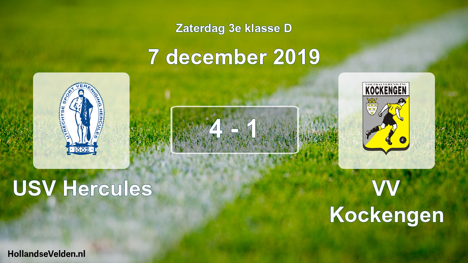 Total number of matches played: USV Hercules - VV Kockengen 4 - 1 (7 December 2019)