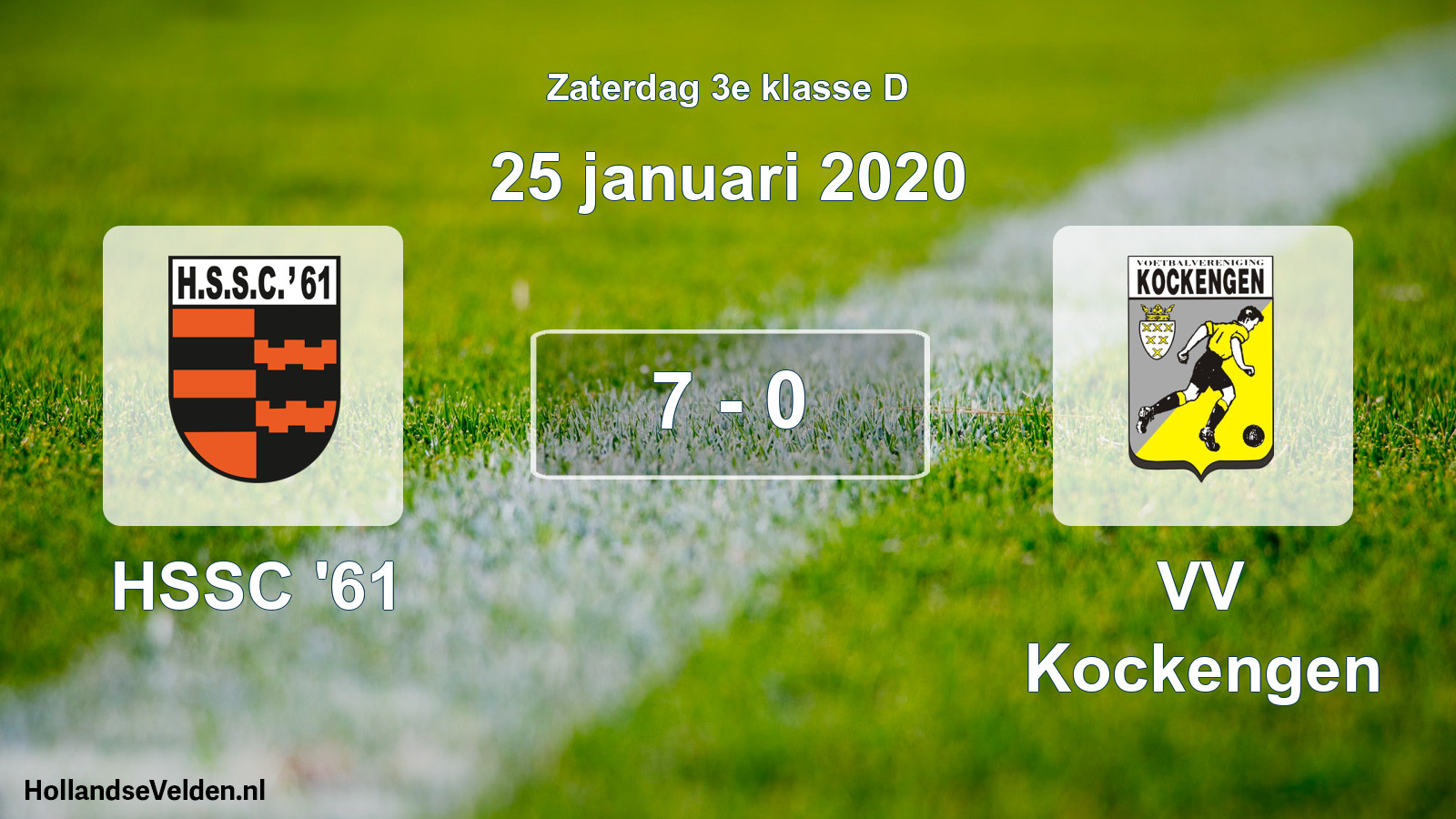 Total number of matches played: HSSC '61 - VV Kockengen 7 - 0 (25 January 2020)
