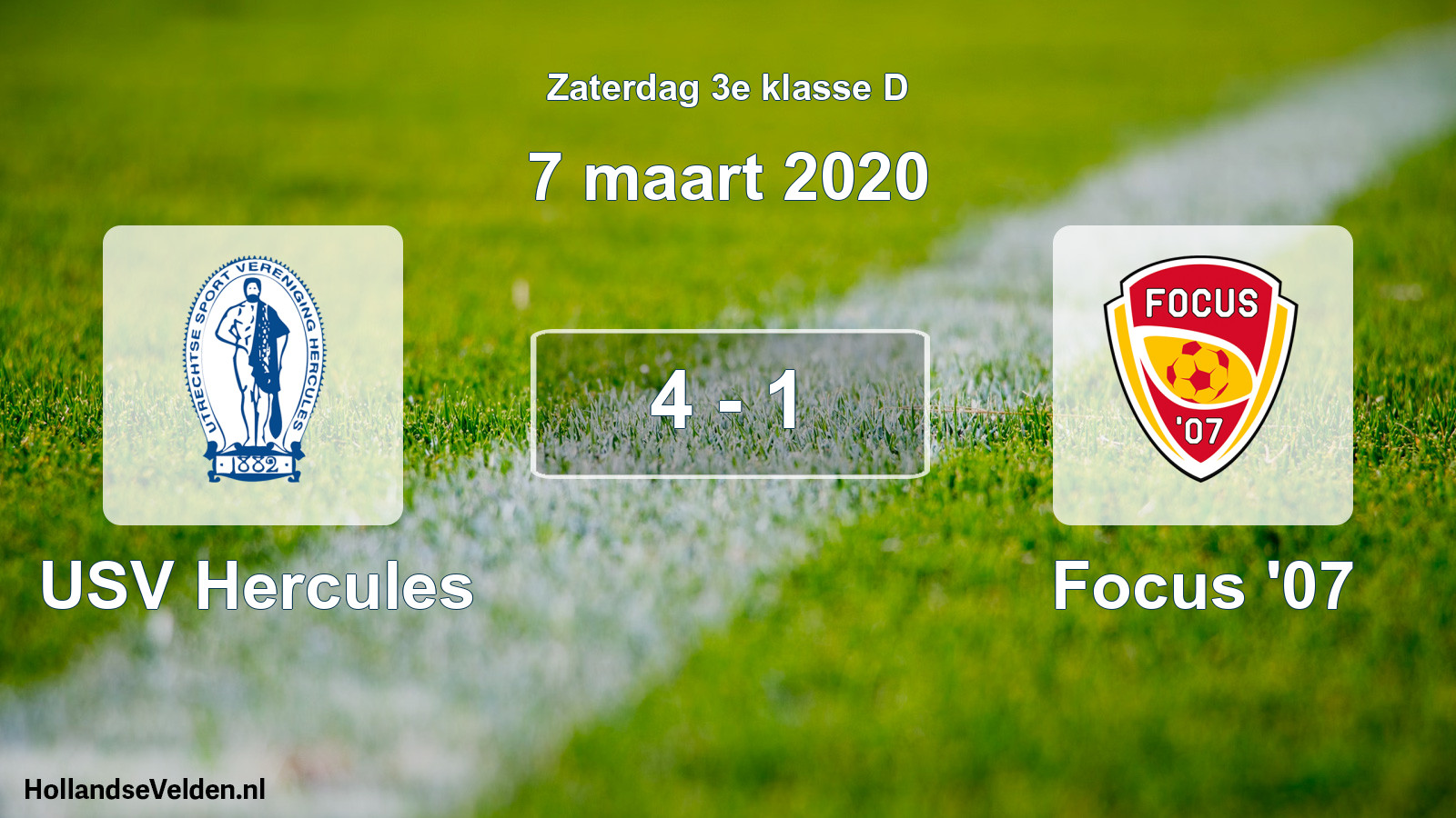 Total number of matches played: USV Hercules - Focus '07 4 - 1 (7 March 2020)