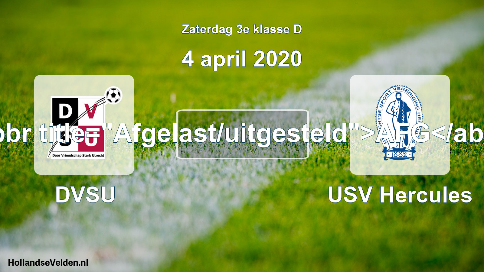 Scheduled Match: DVSU - USV Hercules (4 April 2020)