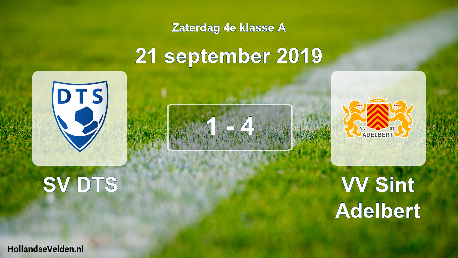 Total number of matches played: SV DTS - VV Sint Adelbert 1 - 4 (21 September 2019)