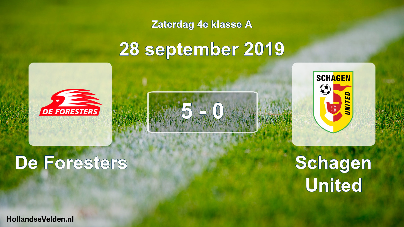 Total number of matches played: De Foresters - Schagen United 5 - 0 (28 September 2019)