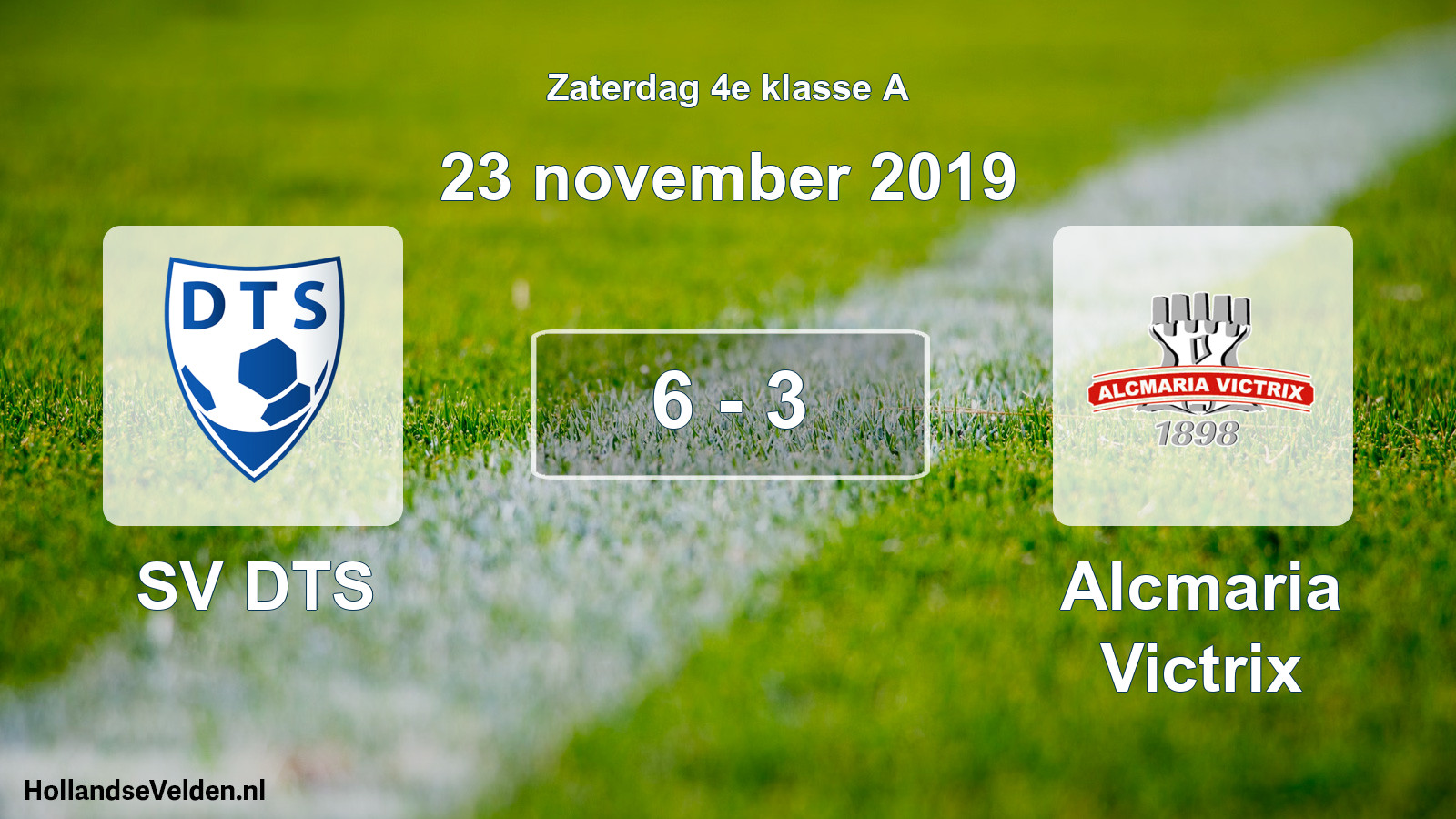 Total number of matches played: SV DTS - Alcmaria Victrix 6 - 3 (23 November 2019)