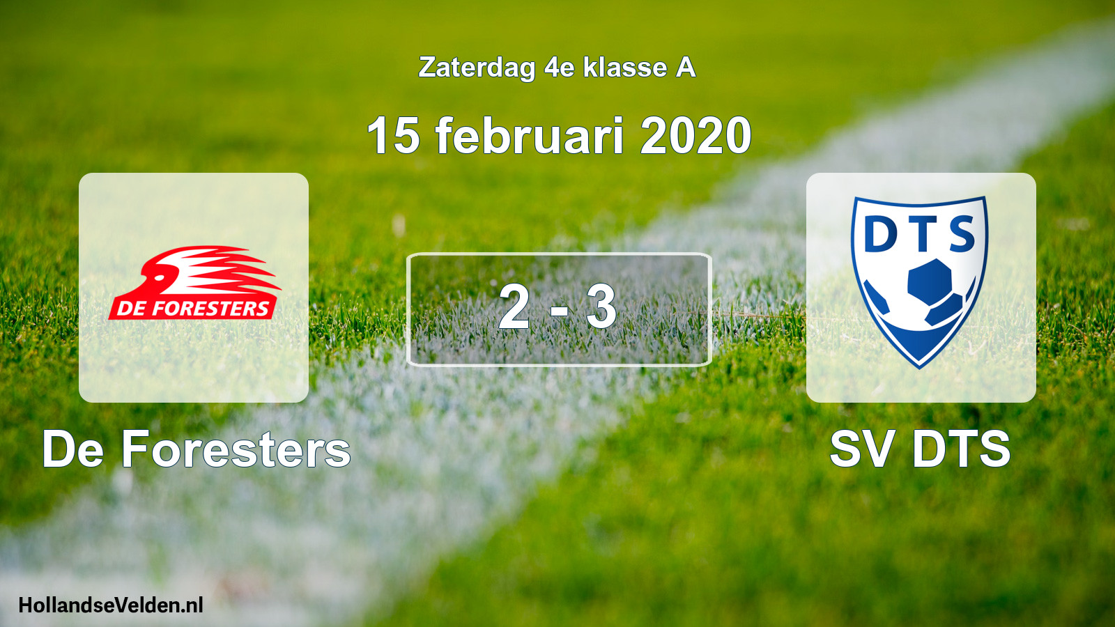 Total number of matches played: De Foresters - SV DTS 2 - 3 (15 February 2020)