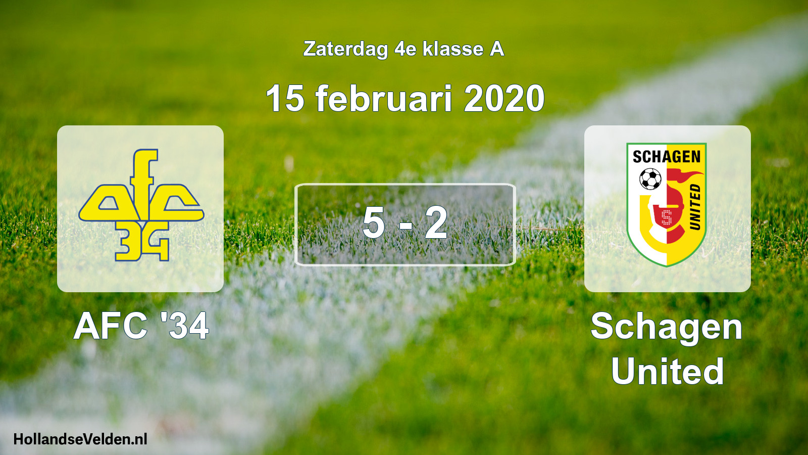 Total number of matches played: AFC '34 - Schagen United 5 - 2 (15 February 2020)