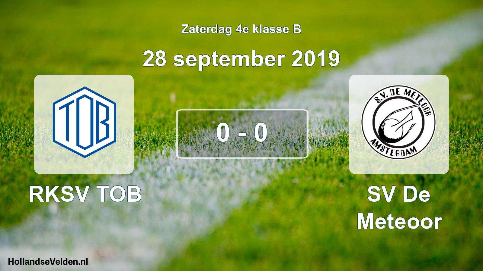 Total number of matches played: RKSV TOB - SV De Meteoor 0 - 0 (28 September 2019)