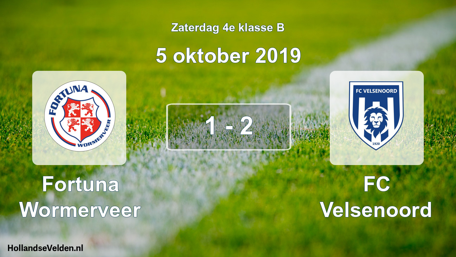 Total number of matches played: Fortuna Wormerveer - FC Velsenoord 1 - 2 (5 October 2019)