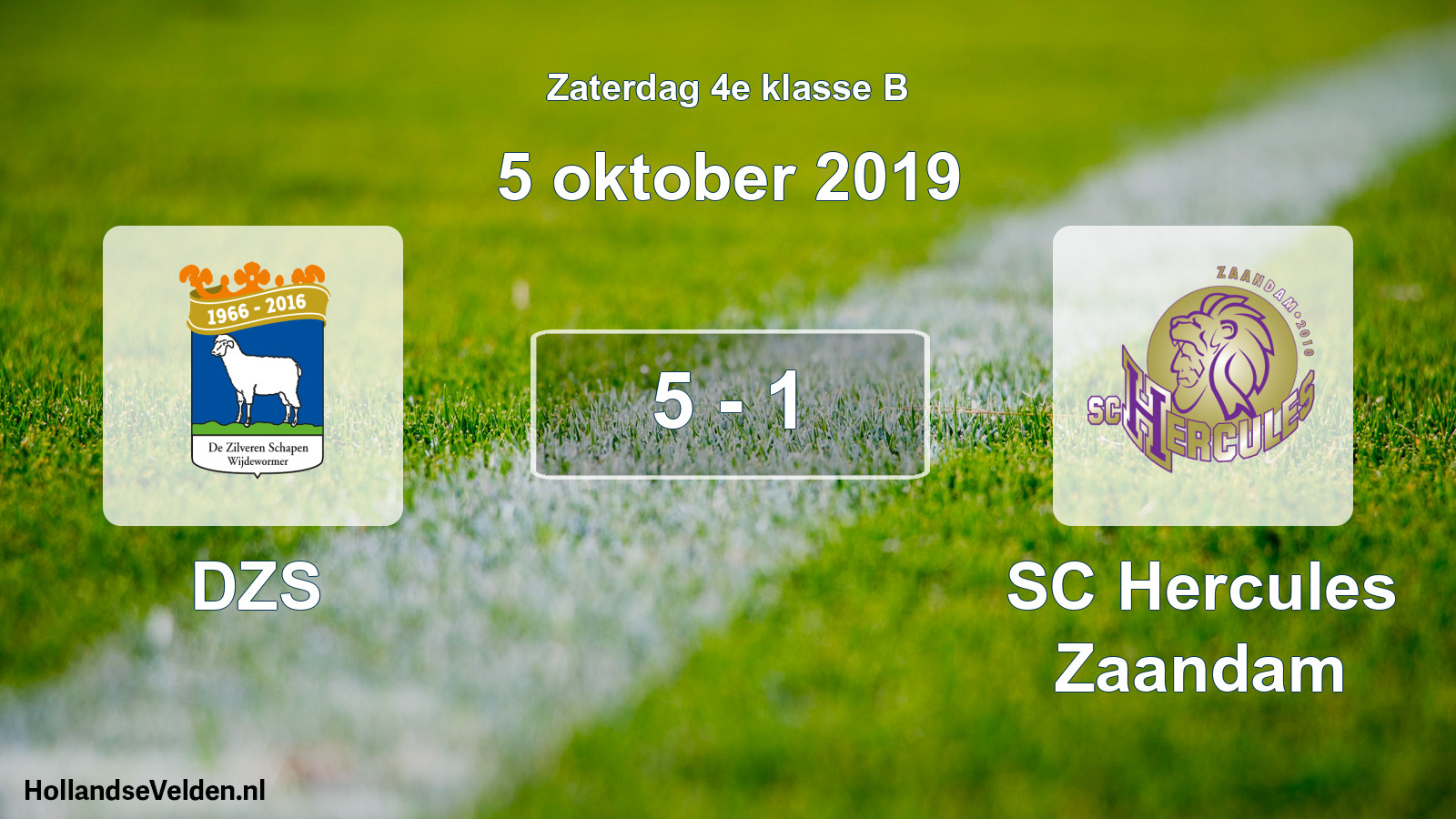 Total number of matches played: DZS - SC Hercules Zaandam 5 - 1 (5 October 2019)