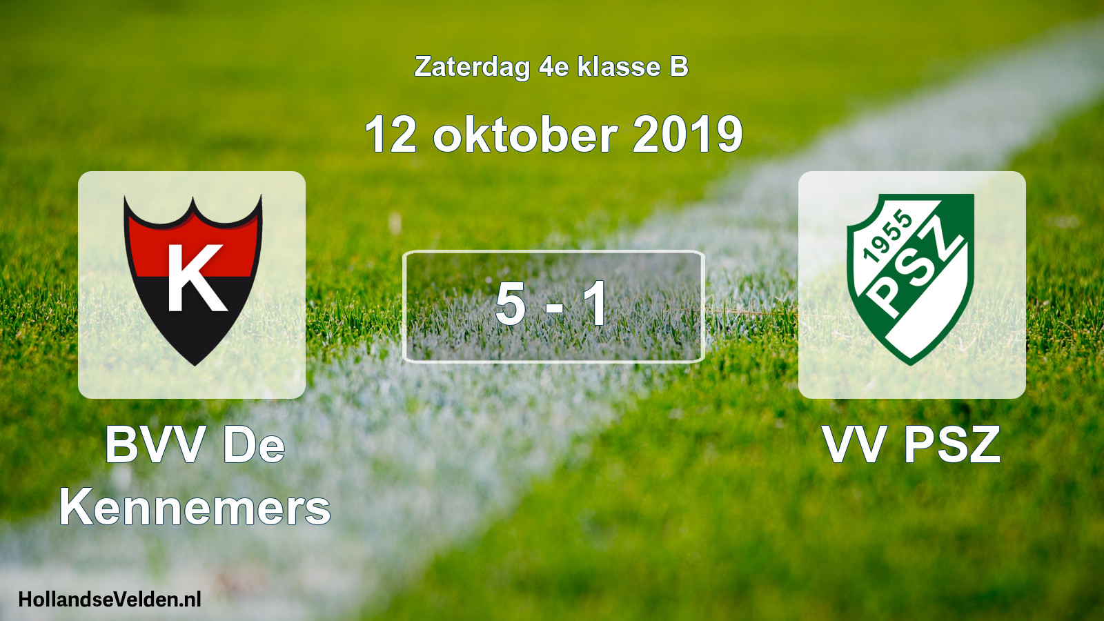 Total number of matches played: BVV De Kennemers - VV PSZ 5 - 1 (12 October 2019)